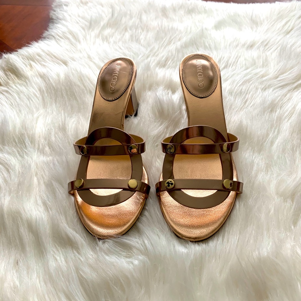Jimmy Choos Metallic Gold Heels!